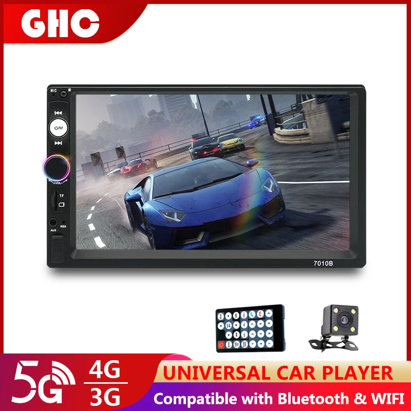 GHC Car Multimedia Player Universal 2 Din Android 7Inch Car Radio Coche Con with Touch Screen Compatible Bluetooth Cars Stereo
GHC Car Multimedia Player Universal 2 Din Android 7Inch Car Radio Coche Con with Touch Screen Compatible Bluetooth Cars Stereo