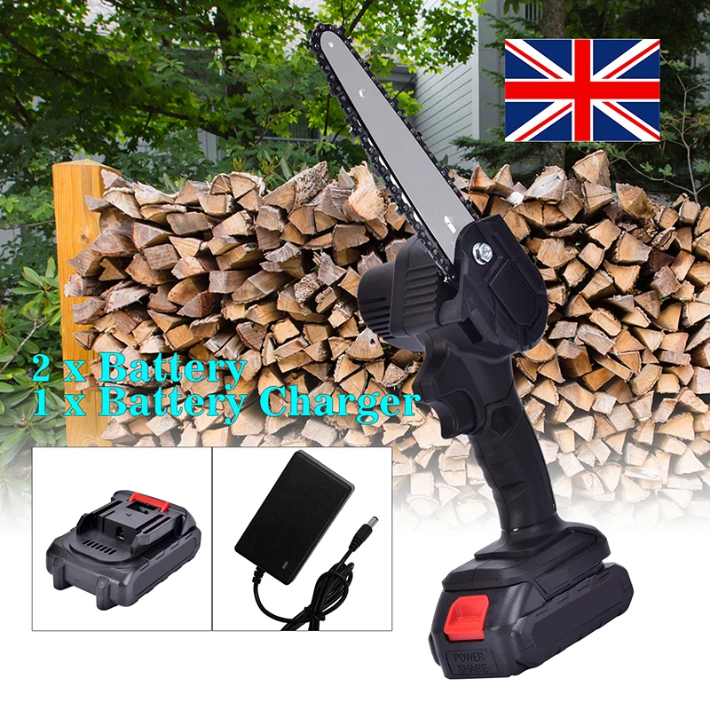 550W Mini Cordless Chainsaw Electric One-Hand Saw Wood Cutter W/2 Battery Removable Garden Tools Electric Saw Cutting Tool
550W Mini Cordless Chainsaw Electric One-Hand Saw Wood Cutter W/2 Battery Removable Garden Tools Electric Saw Cutting Tool