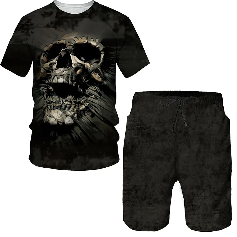 Punk Skull 3d Print Oversize T-shirt/shorts/sets Men Sportswear Tracksuit Gothic Graphic Tee Tops Vintage Summer Male Suit
Punk Skull 3d Print Oversize T-shirt/shorts/sets Men Sportswear Tracksuit Gothic Graphic Tee Tops Vintage Summer Male Suit