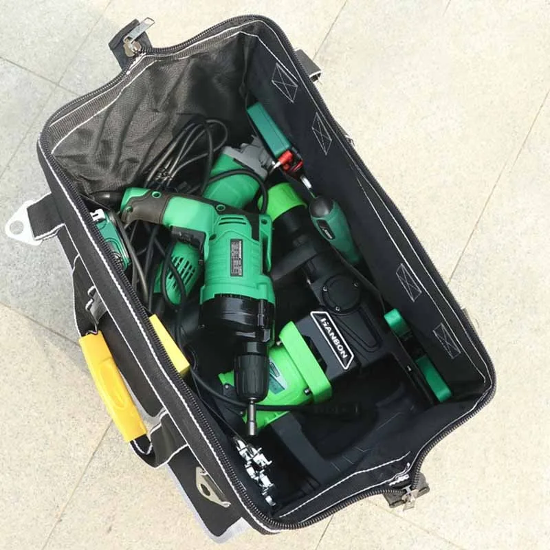Plastic Bottom Tool Bag Trolley Large Capacity Electrician Woodworking Tool Storage Bag Heavy Duty Tools Professional Hardware
Plastic Bottom Tool Bag Trolley Large Capacity Electrician Woodworking Tool Storage Bag Heavy Duty Tools Professional Hardware