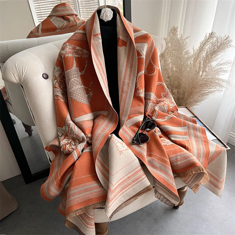 2022 Winter Cashmere Scarf Lady Design Luxury Brand Warm Pashmina Blanket Wraps Women Shawl Female Decoration Thick Foulard Long
2022 Winter Cashmere Scarf Lady Design Luxury Brand Warm Pashmina Blanket Wraps Women Shawl Female Decoration Thick Foulard Long