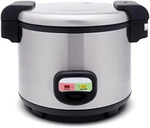 Рисоварка из нержавеющей стали, 64 чашки, готовая (32 чашки НЕОБРАБОТАННАЯ) рисоварка с антипригарной крышкой, включает в себя
Рисоварка из нержавеющей стали, 64 чашки, готовая (32 чашки НЕОБРАБОТАННАЯ) рисоварка с антипригарной крышкой, включает в себя