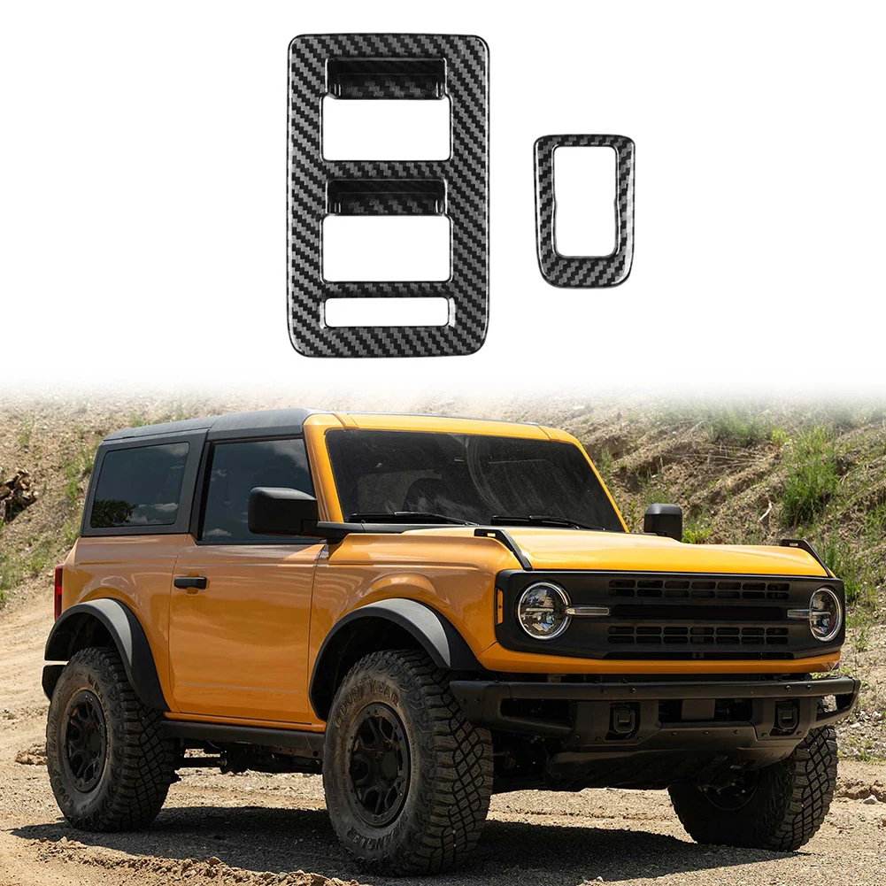2pcs Decorative Frame ABS Carbon Fiber Switch Trim Cover Accessories For Ford Bronco 2021-23
2pcs Decorative Frame ABS Carbon Fiber Switch Trim Cover Accessories For Ford Bronco 2021-23