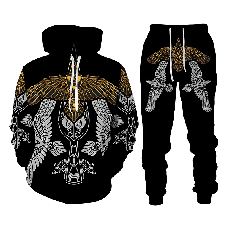 Viking Style Eagle 3D Printed Men's Tracksuit Sets Casual Hoodie And Pants 2pcs Sets Oversized Sweatsuit Fashion Men Clothing
Viking Style Eagle 3D Printed Men's Tracksuit Sets Casual Hoodie And Pants 2pcs Sets Oversized Sweatsuit Fashion Men Clothing