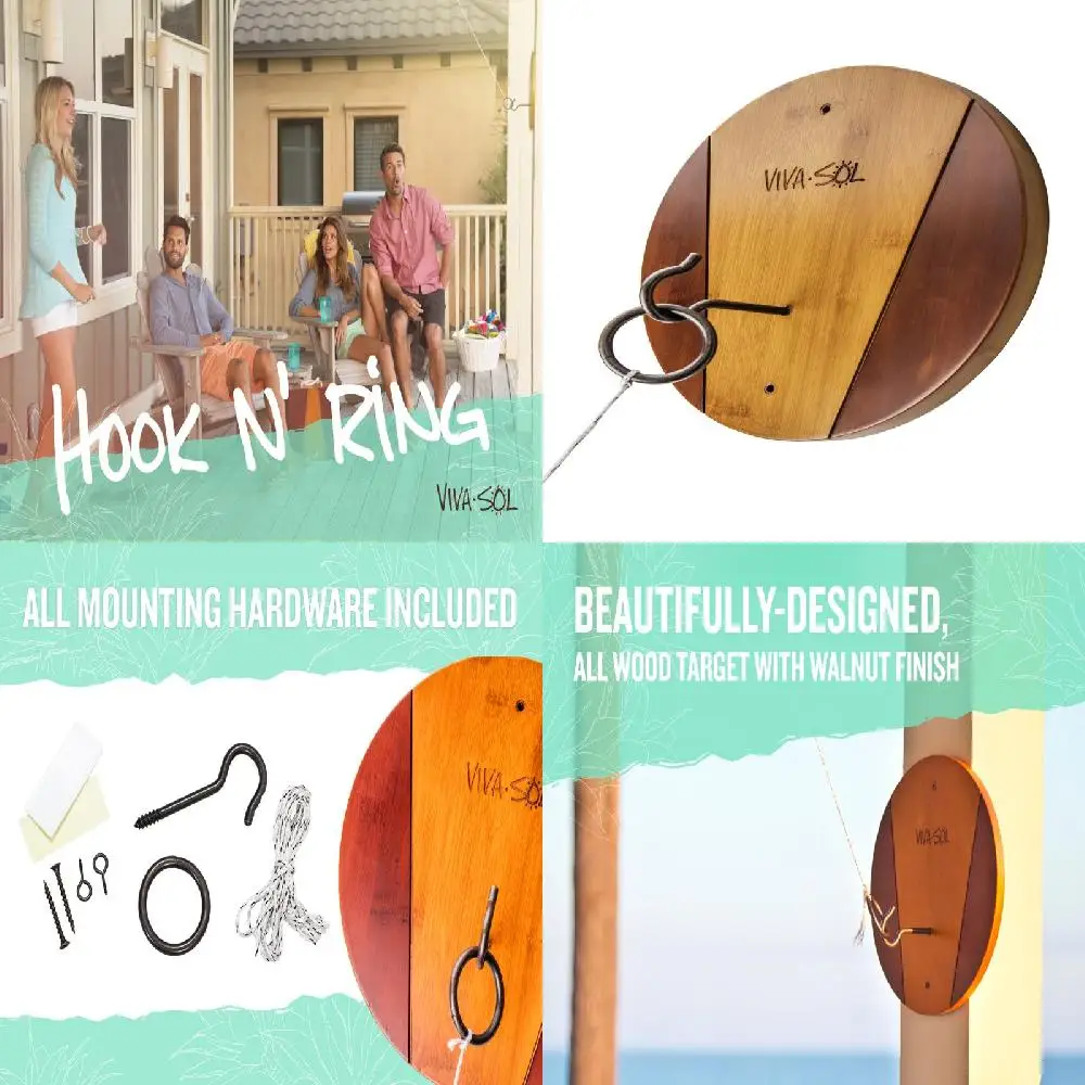 Lovely Walnut Finished All-Wood Hook and Ring Target Game for Hours of Endless Indoor and Outdoor Fun and Entertainment
Lovely Walnut Finished All-Wood Hook and Ring Target Game for Hours of Endless Indoor and Outdoor Fun and Entertainment