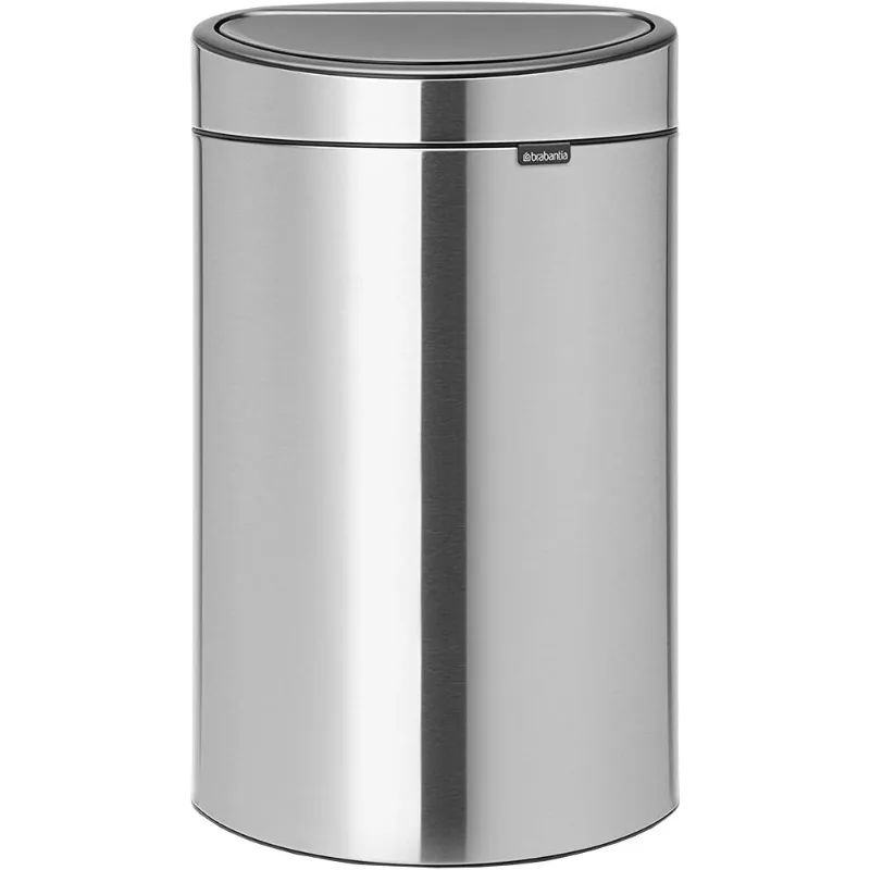 10.6 Gal Kitchen Touch Trash Can New (Matt Steel FPP) Removable Lid, Soft-Touch Open, Garbage Can + Bags
10.6 Gal Kitchen Touch Trash Can New (Matt Steel FPP) Removable Lid, Soft-Touch Open, Garbage Can + Bags