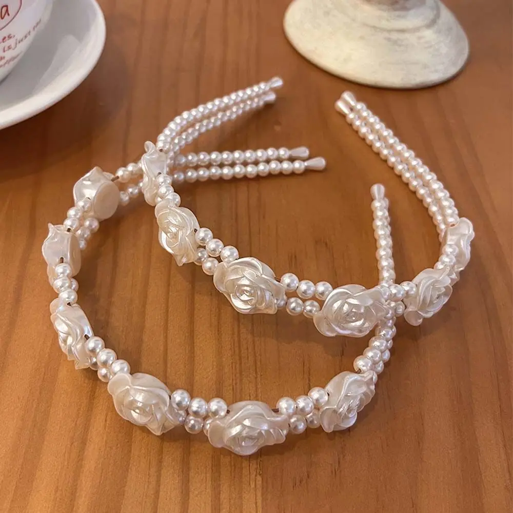 Simple Party Hair Accessories Hair Jewelry Girls Gift Korean Style Rose Hair Hoop Double Pearl Headband Women Headband
Simple Party Hair Accessories Hair Jewelry Girls Gift Korean Style Rose Hair Hoop Double Pearl Headband Women Headband
