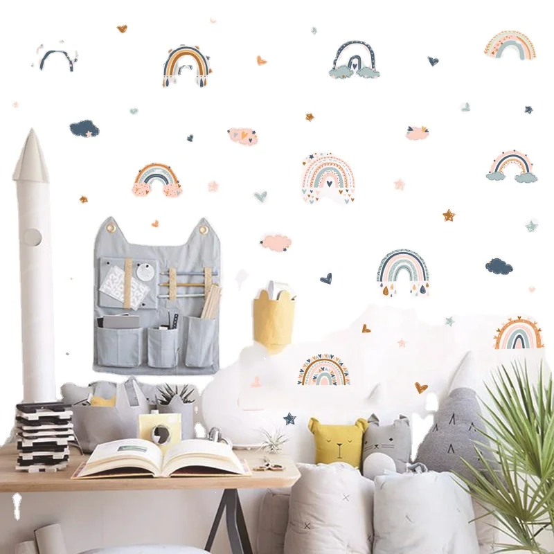Boho Decor Rainbow Wall Sticker Ins Nordic Children's Room Decoration Home Love Star Accessories Living Decals
Boho Decor Rainbow Wall Sticker Ins Nordic Children's Room Decoration Home Love Star Accessories Living Decals