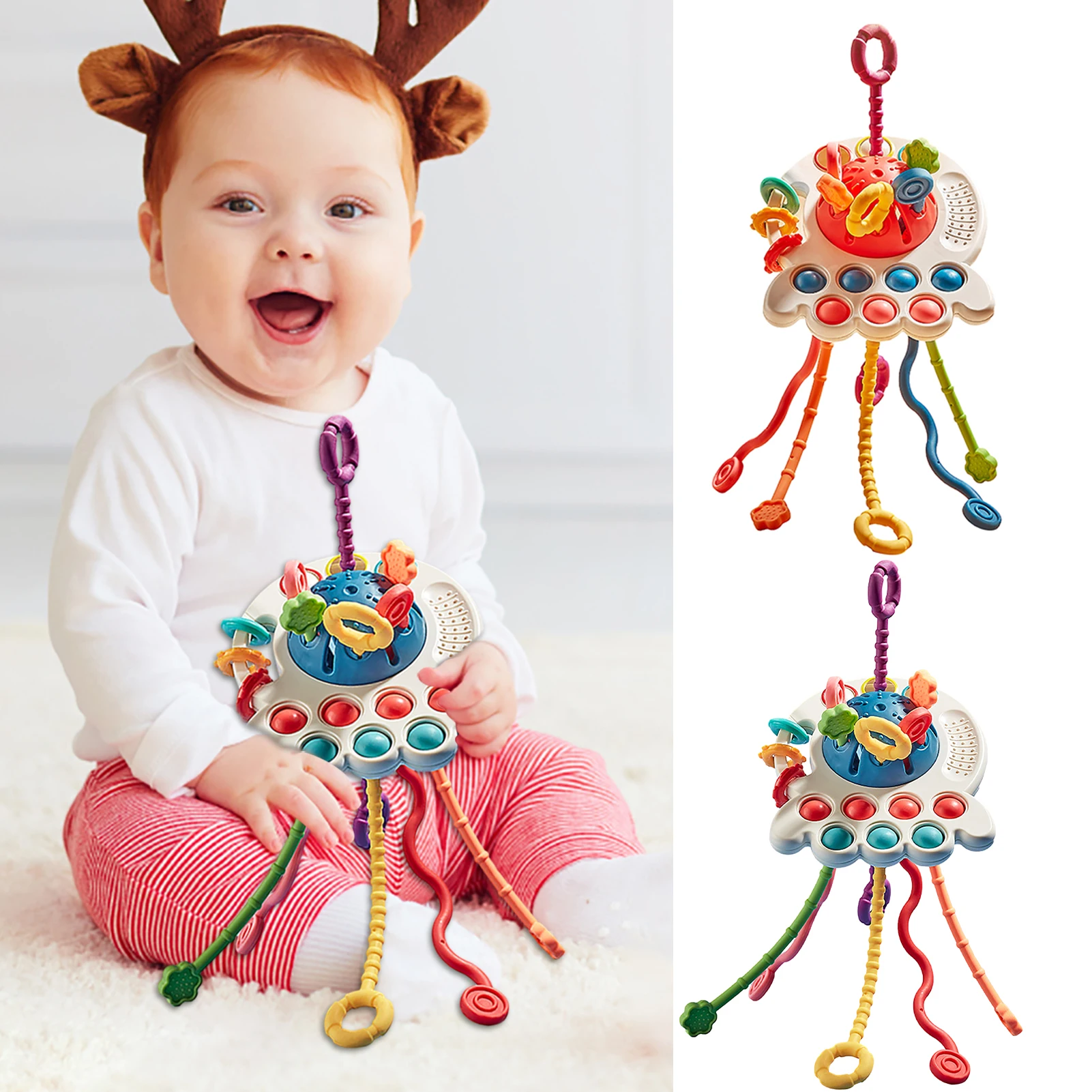 UFO Activity Toy Soft Safe UFO Pull String Toy UFO Interactive Toy Fine Motor Skills Learning For Infants Toddlers Babies Kids
UFO Activity Toy Soft Safe UFO Pull String Toy UFO Interactive Toy Fine Motor Skills Learning For Infants Toddlers Babies Kids