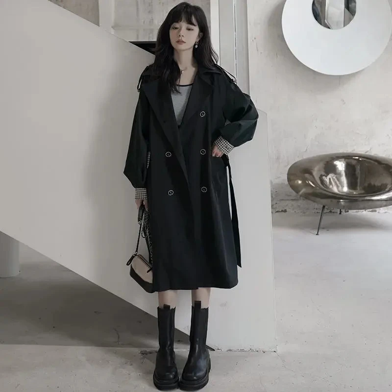 2023 New Fashion Double Breasted Long Chic Windbreaker Coat Women's Clothing Korean Plaid Splicing Belt Trench Coats 04f
2023 New Fashion Double Breasted Long Chic Windbreaker Coat Women's Clothing Korean Plaid Splicing Belt Trench Coats 04f