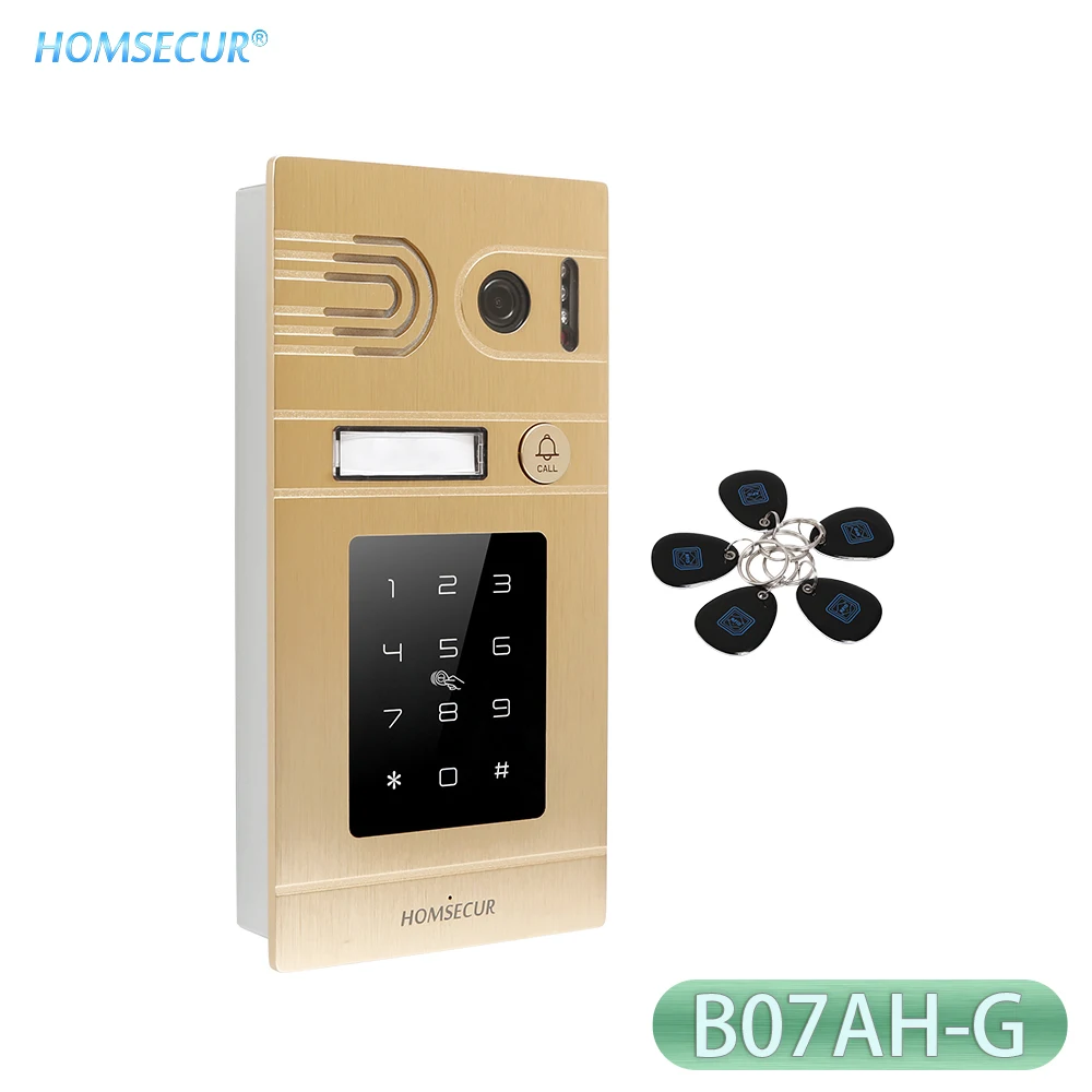 HOMSECUR 1.3MP B07AH-G HD Doorbell Camera Unit Waterproof with Password Keypad+5pcs IC Keyfob For HDK Series Door Phone System
HOMSECUR 1.3MP B07AH-G HD Doorbell Camera Unit Waterproof with Password Keypad+5pcs IC Keyfob For HDK Series Door Phone System