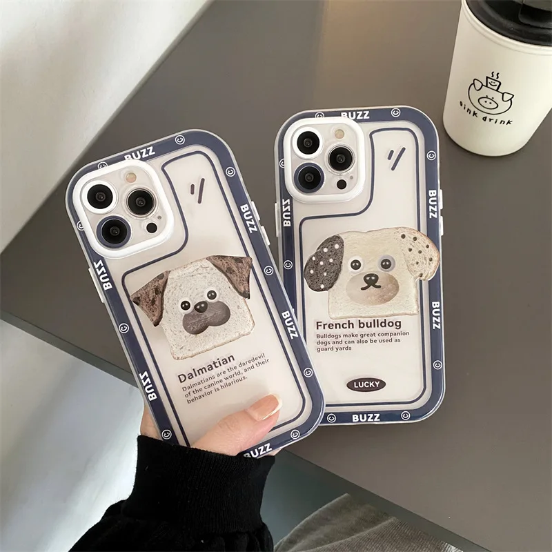 Cute Bread Dog Bracket Phone Case for IPhone11 12 13 Pro Max Mini X XR Cover Transparent Phone Case Protective Shell
Cute Bread Dog Bracket Phone Case for IPhone11 12 13 Pro Max Mini X XR Cover Transparent Phone Case Protective Shell
