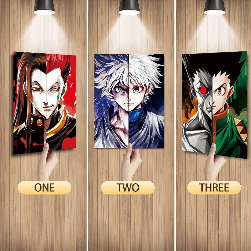 Hunter X Hunter Killua Zoldyck GON·FREECSS Hisoka 3D Lenticular Poster Anime 3D Lenticular Flip Changing Picture Wall Decor Toy
Hunter X Hunter Killua Zoldyck GON·FREECSS Hisoka 3D Lenticular Poster Anime 3D Lenticular Flip Changing Picture Wall Decor Toy