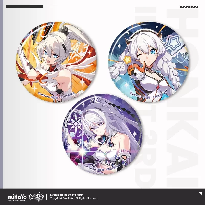 Game HONKAI IMPACT 3/miHoYo 58mm Laser Tinplate Badge Set Elysia BRONYA Cosplay Accessories Anime Collection Christmas Gift New
Game HONKAI IMPACT 3/miHoYo 58mm Laser Tinplate Badge Set Elysia BRONYA Cosplay Accessories Anime Collection Christmas Gift New