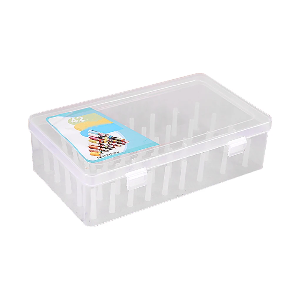 Sewing Thread Box 42 Spools Large Capacity Threads Storage Cross-stitch Sew Art Craft Dust-proof Container Holder 
Sewing Thread Box 42 Spools Large Capacity Threads Storage Cross-stitch Sew Art Craft Dust-proof Container Holder