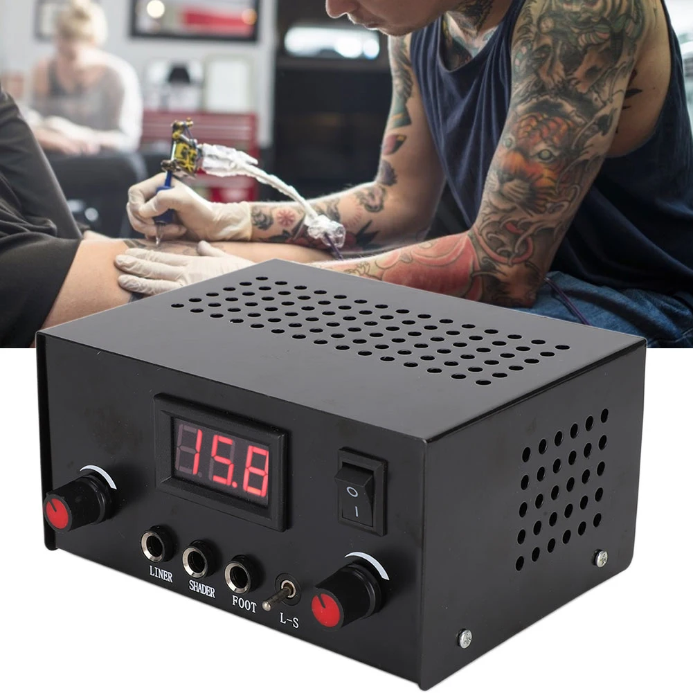 1Pcs New Black LED Digital Display Professional Tattoos Power Supply Alloy Heat dissipation Tattoos Power Source Accessories
1Pcs New Black LED Digital Display Professional Tattoos Power Supply Alloy Heat dissipation Tattoos Power Source Accessories