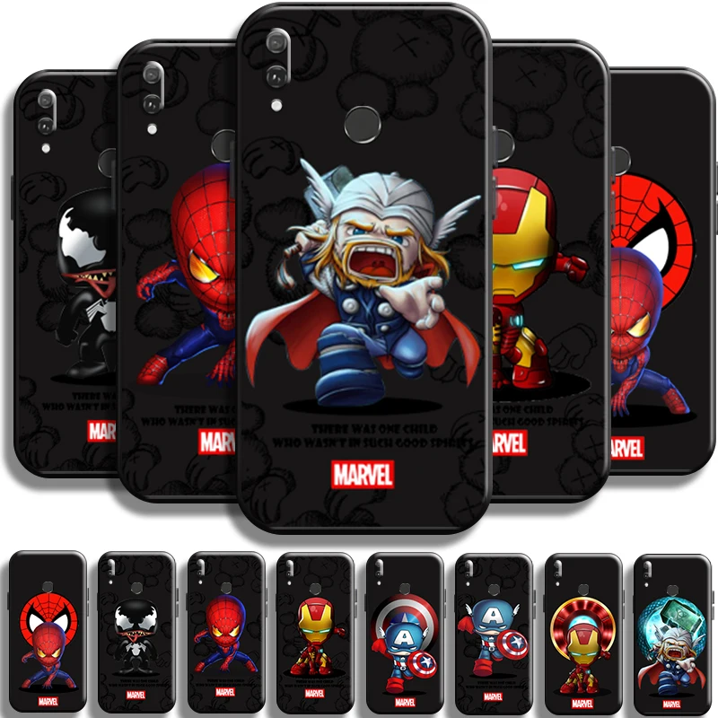 

Marvel Cartoon Avengers For Huawei Y9 Prime Y9 2019 Y9A Phone Case Coque Carcasa Cases TPU Liquid Silicon Funda Cover