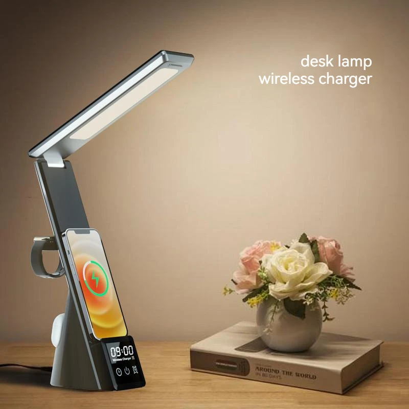 Mobile Phone Earphone Watch Charging Desk Lamp Mobile Phone Stand Five-in-one Folding Mobile Phone Stand Wireless Charger
Mobile Phone Earphone Watch Charging Desk Lamp Mobile Phone Stand Five-in-one Folding Mobile Phone Stand Wireless Charger