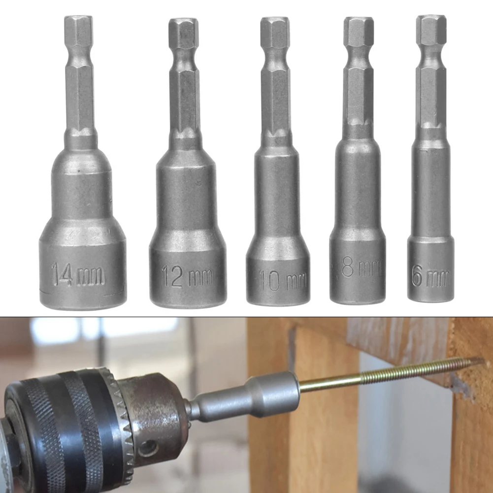 6-14mm 65mm Hexagon Sockets Nut Driver Drill Bit Adapter Socket Wrench Extension Sleeve Nozzles Hand Tools
6-14mm 65mm Hexagon Sockets Nut Driver Drill Bit Adapter Socket Wrench Extension Sleeve Nozzles Hand Tools