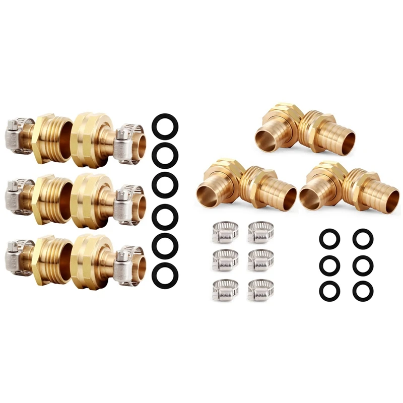 Brass Hose Repair Connector With Stainless Steel Clamps,Fit For Garden Hose Fitting,Male And Female Hose 3 Set
Brass Hose Repair Connector With Stainless Steel Clamps,Fit For Garden Hose Fitting,Male And Female Hose 3 Set