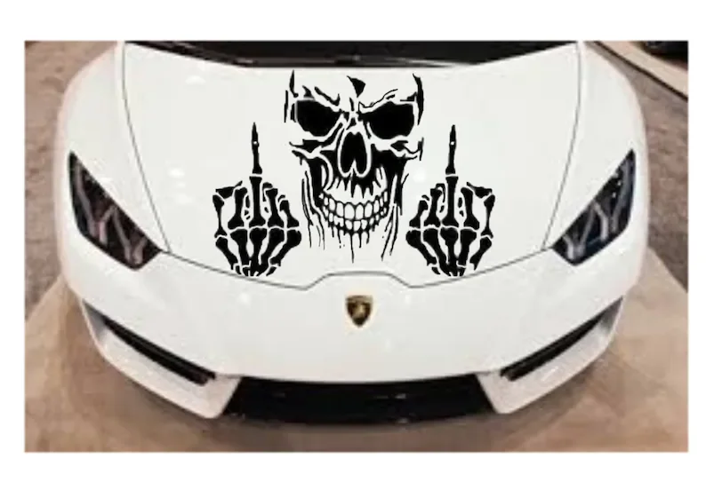 Skull with Middle Fingers Auto Accent Decal, Skulls Car Vinyl, Skull middle fingers Car Decal ,Hot Car Decal ,Car Side Decal,Car
Skull with Middle Fingers Auto Accent Decal, Skulls Car Vinyl, Skull middle fingers Car Decal ,Hot Car Decal ,Car Side Decal,Car