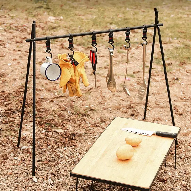 Outdoor Cookware Hanging Rack Camping Triangle Shelf Aluminum Alloy Portable Folding Drying Rack for Camping Picnic Travel
Outdoor Cookware Hanging Rack Camping Triangle Shelf Aluminum Alloy Portable Folding Drying Rack for Camping Picnic Travel