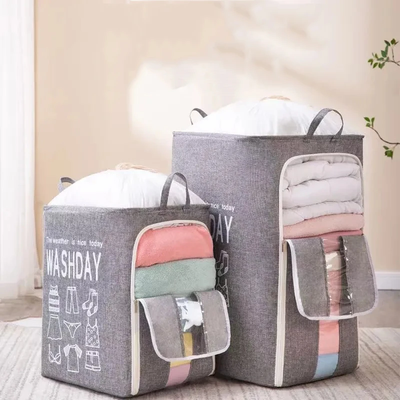Zipper Type Clothing Quilt Packing Luggage Moving Bag Large Capacity Clothes Storage Bag Non-woven Fabric Wardrobe Organizer Bag
Zipper Type Clothing Quilt Packing Luggage Moving Bag Large Capacity Clothes Storage Bag Non-woven Fabric Wardrobe Organizer Bag