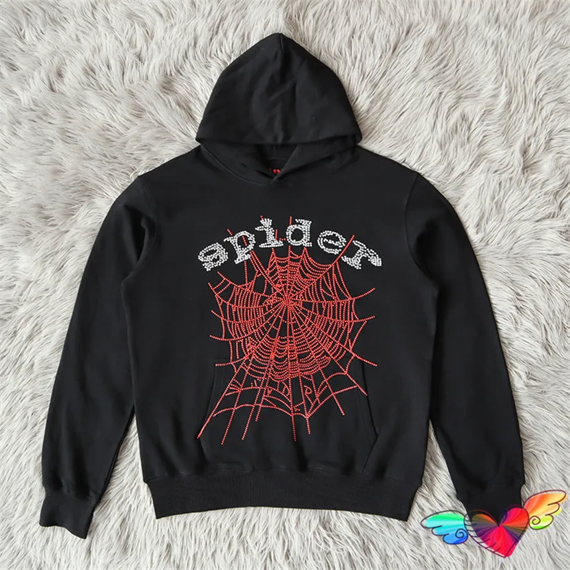 

2023 Red Web Sp5der Hoodie Men Women Particles Foam Print 1:1 Quality Spider Hoodie Hip Hop Young Thug 555555 Sweatshirts