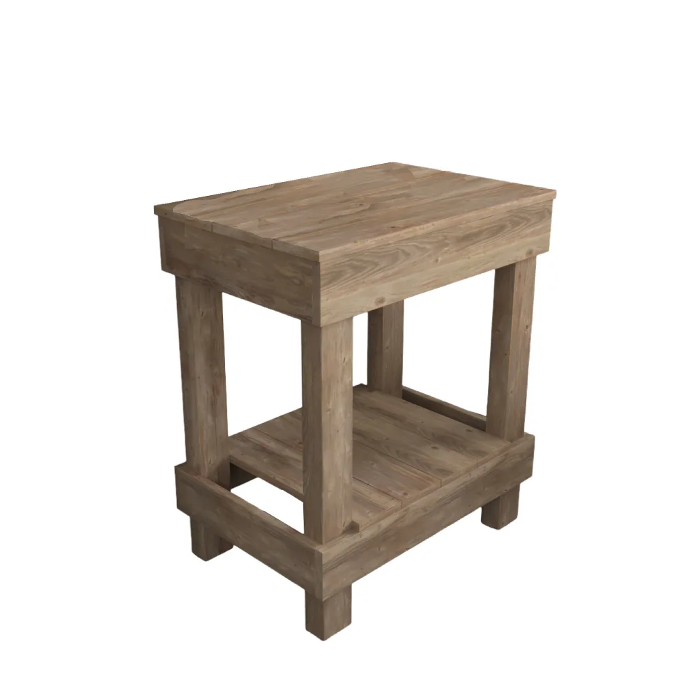 

Reclaimed Wood Slim End Table, Natural,Small Table, Sofa Side Table, Place Small Items, Simple and Generous, Save Space