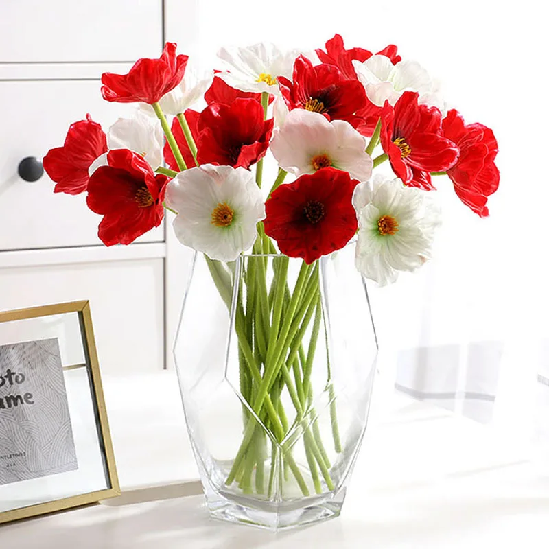 15pcs 33cm Black In Red Artificial Poppy Silk Flowers for Home Kitchen Wedding Decorations 
15pcs 33cm Black In Red Artificial Poppy Silk Flowers for Home Kitchen Wedding Decorations