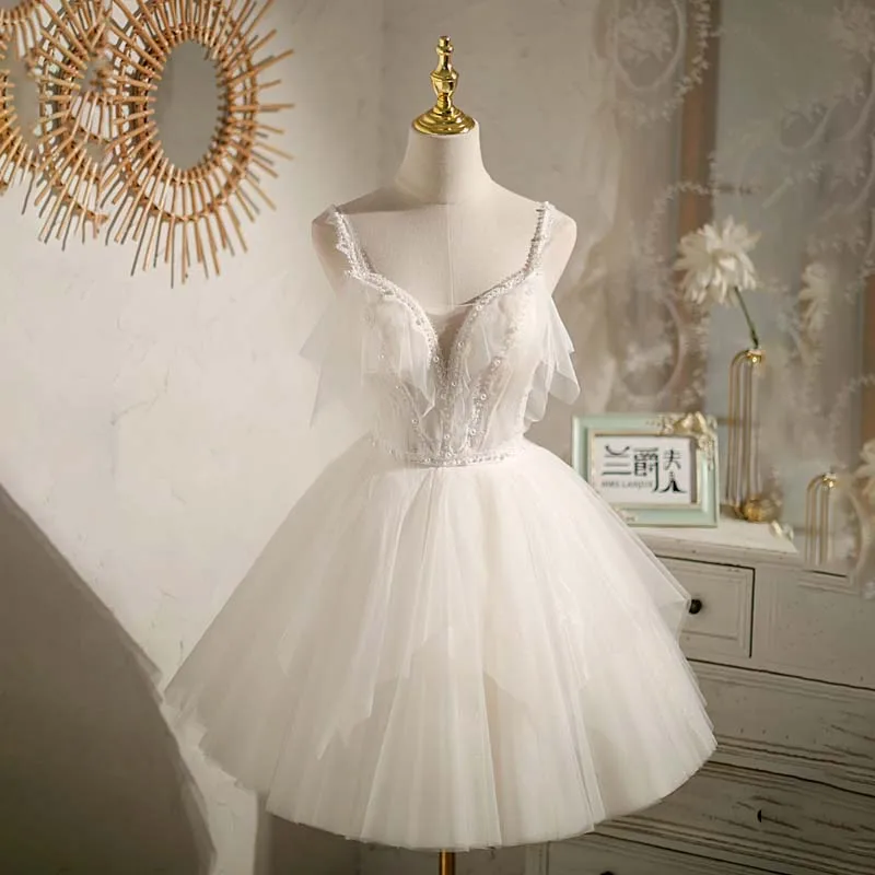 Evening Dress Deep V-Neck Spaghetti Strap Pearls Knee-Length Lace Up A-Line Elegant Sleeveless New Party Formal Gown Woman B2095
Evening Dress Deep V-Neck Spaghetti Strap Pearls Knee-Length Lace Up A-Line Elegant Sleeveless New Party Formal Gown Woman B2095