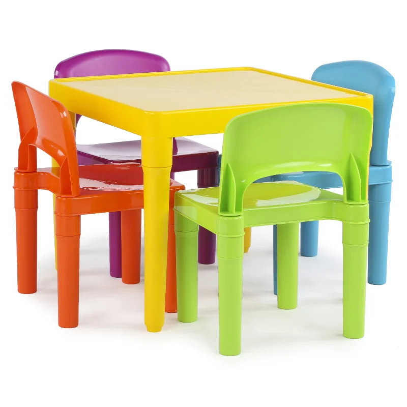 Humble Crew Kids Lightweight Plastic Table and 4 Chairs Set, Square, Yellow Table & Red/Green/Blue/Purple Chairs
Humble Crew Kids Lightweight Plastic Table and 4 Chairs Set, Square, Yellow Table & Red/Green/Blue/Purple Chairs