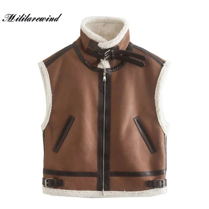 Autumn Winter Suede Zipper Cotton Jacket Thickened Lamb Wool Fleece Vest Jacket Women's Sleeveless Light Warm Women's Vest
Autumn Winter Suede Zipper Cotton Jacket Thickened Lamb Wool Fleece Vest Jacket Women's Sleeveless Light Warm Women's Vest