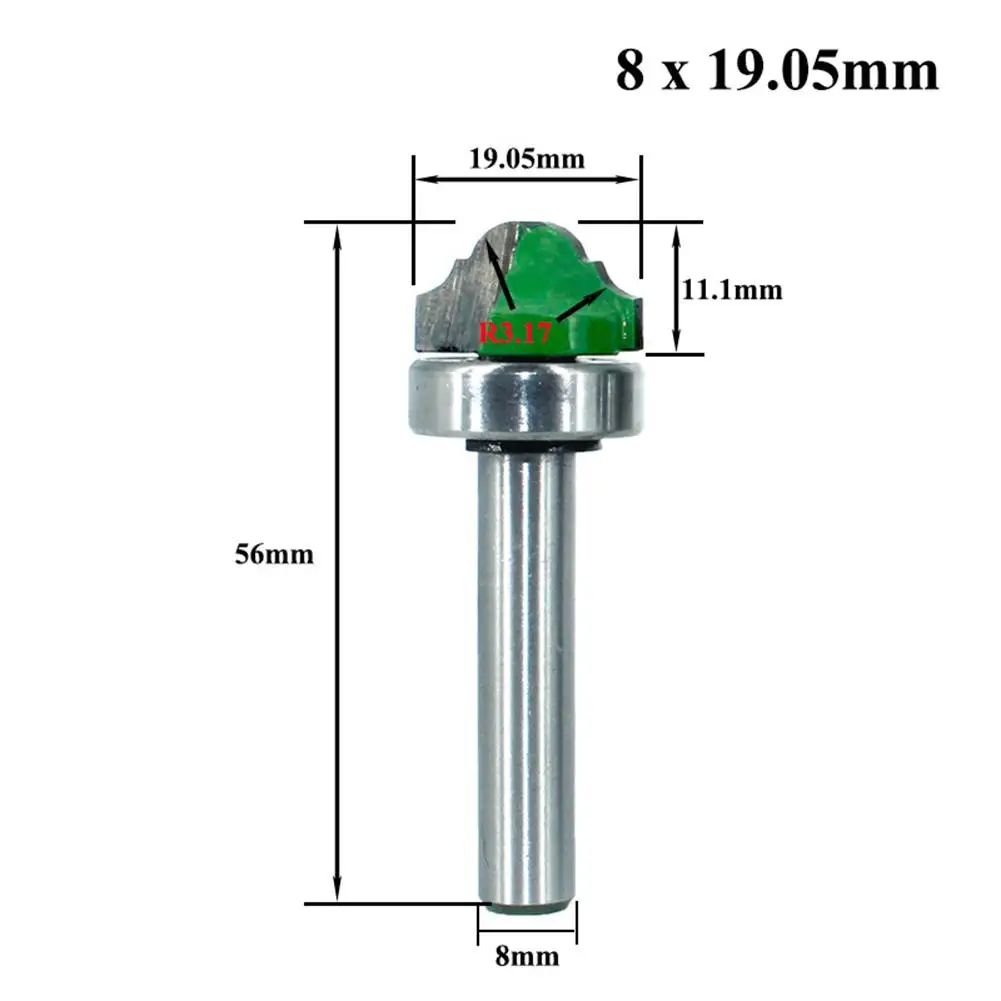 1PC 8mm Shank Bearing Milling Cutter Shank Double Roman Edging Router Bit Milling Cutter Wood Woodworking Tool
1PC 8mm Shank Bearing Milling Cutter Shank Double Roman Edging Router Bit Milling Cutter Wood Woodworking Tool