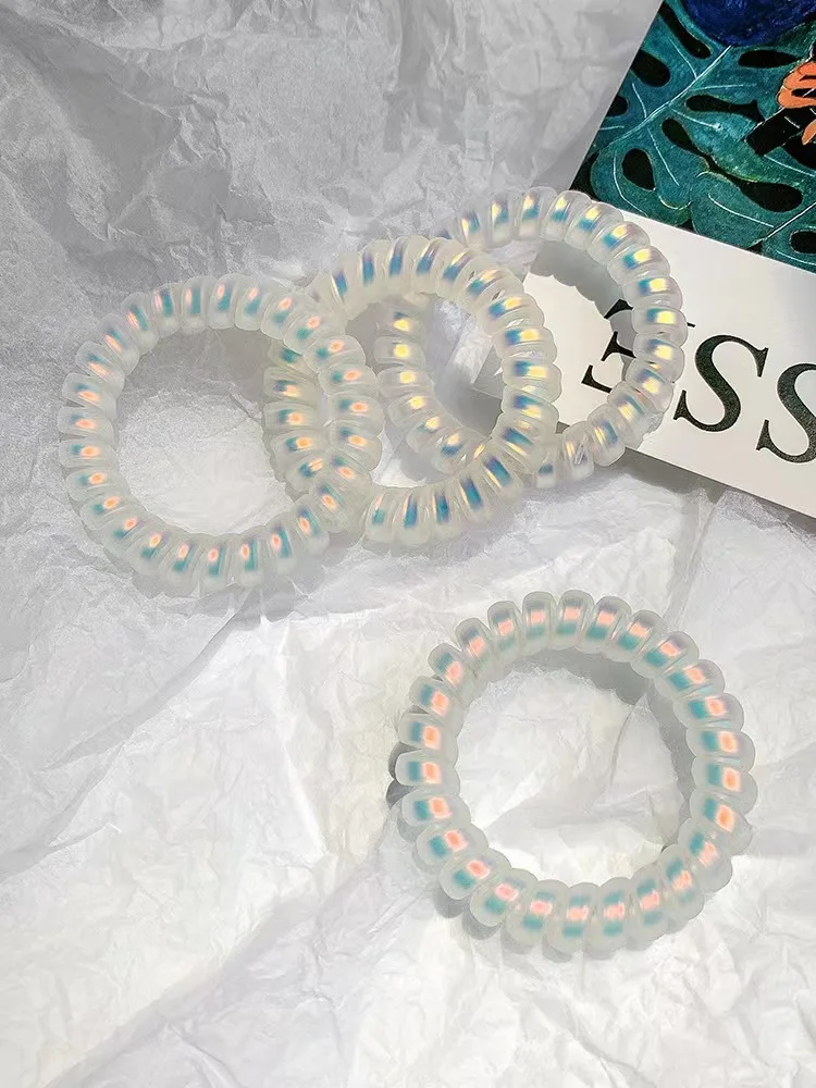 Ladies Mermaid Ji Color Telephone Wire Hair Ring Frosted Girl Sweet Hair Rope Wild Go Out Spiral Hair Rope
Ladies Mermaid Ji Color Telephone Wire Hair Ring Frosted Girl Sweet Hair Rope Wild Go Out Spiral Hair Rope