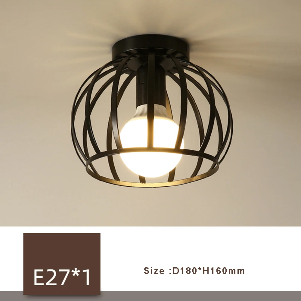Ceiling Light E27 Indoor Vintage Iron Ceiling Lamp Loft for Bedroom Cozy Decor for Home Corridor Aisle 110V 220V Black
Ceiling Light E27 Indoor Vintage Iron Ceiling Lamp Loft for Bedroom Cozy Decor for Home Corridor Aisle 110V 220V Black