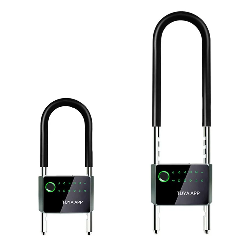 Waterproof Control Bicycle U Shape Lock Smart Bike Lock With TUYA APP Passcode Fingerprint Safe Electronic Lock
Waterproof Control Bicycle U Shape Lock Smart Bike Lock With TUYA APP Passcode Fingerprint Safe Electronic Lock
