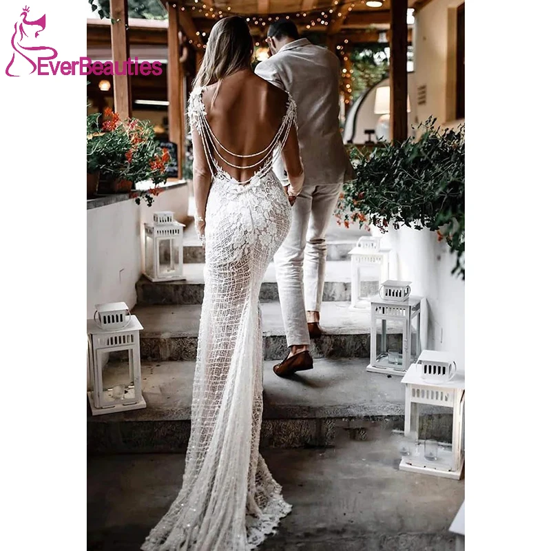 Vestidos De Novia Mermaid Lace Boho Wedding Dress for Women Sexy Backless Bohemian Bridal Gown Beach Bride Dress Robe De Mariée
Vestidos De Novia Mermaid Lace Boho Wedding Dress for Women Sexy Backless Bohemian Bridal Gown Beach Bride Dress Robe De Mariée