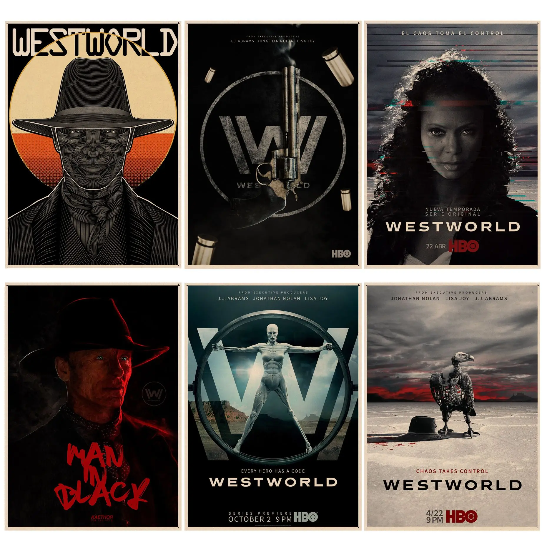 Westworld Classic Anime Poster Retro Kraft Paper Sticker DIY Room Bar Cafe Vintage decorative painting
Westworld Classic Anime Poster Retro Kraft Paper Sticker DIY Room Bar Cafe Vintage decorative painting