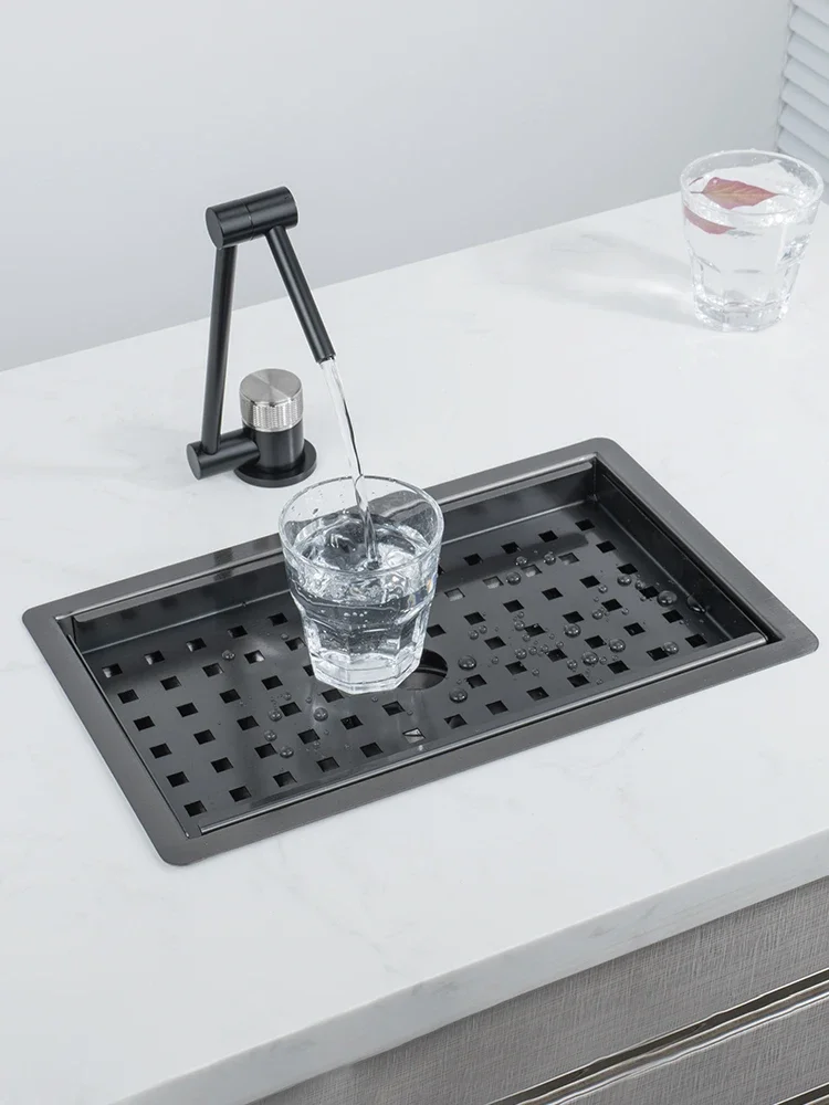 Black Nano Rectangular Stainless Steel Small Water Channel Middle Island Counter Bar Kitchen Tea Room Sink Mini Single Sink
Black Nano Rectangular Stainless Steel Small Water Channel Middle Island Counter Bar Kitchen Tea Room Sink Mini Single Sink