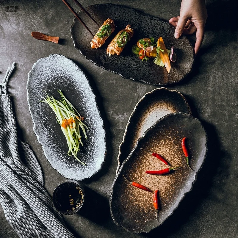 Oval Ceramic Irregular Long Plate Tableware Large Capacity Fish Plate Dumplings Plate Flat Plate For Household
Oval Ceramic Irregular Long Plate Tableware Large Capacity Fish Plate Dumplings Plate Flat Plate For Household