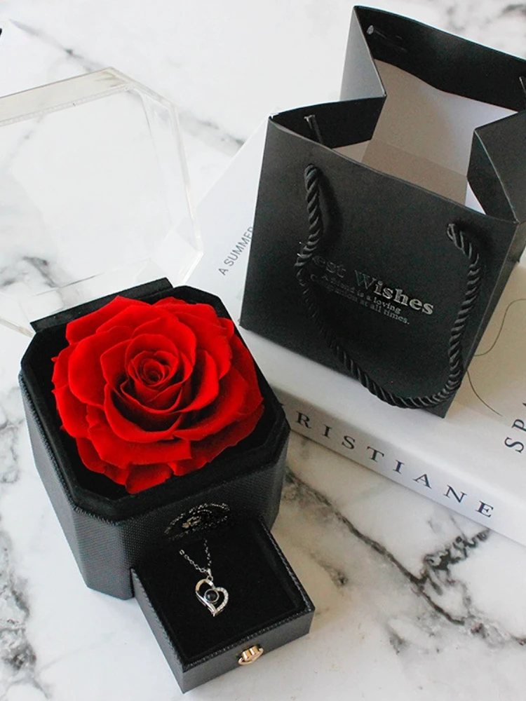 Refinement Artificial Rose Flower Jewelry Gifts Box Decorations Chirstmas Transparent Jewerly Rose Flower Gifts Ornaments
Refinement Artificial Rose Flower Jewelry Gifts Box Decorations Chirstmas Transparent Jewerly Rose Flower Gifts Ornaments