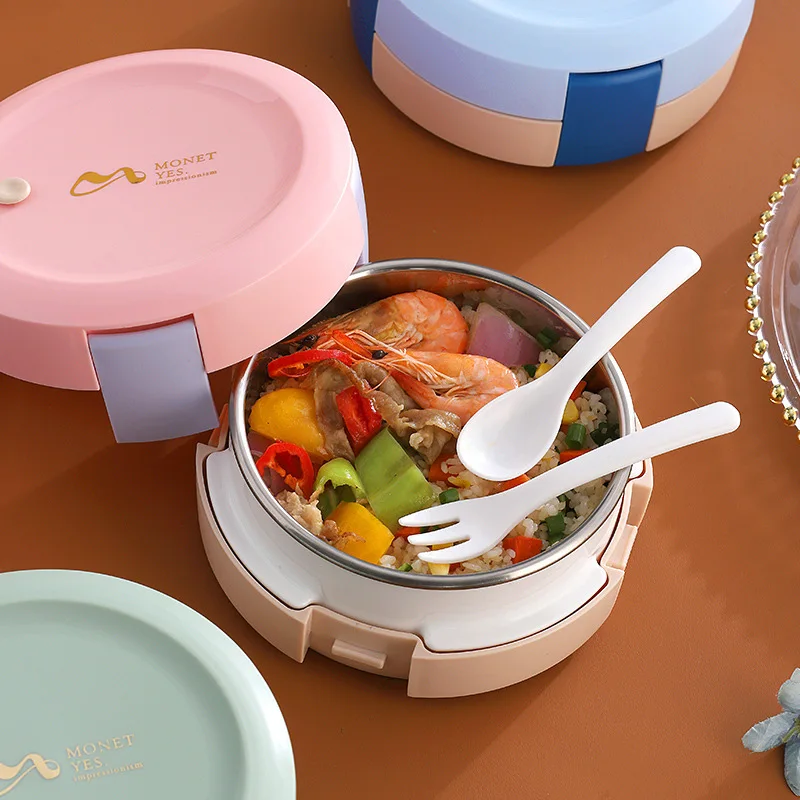 Round Single-layer Lunch Box Water Injection Heating Lunch Box with Tableware Student Office Worker Lunch Box Material Feature
Round Single-layer Lunch Box Water Injection Heating Lunch Box with Tableware Student Office Worker Lunch Box Material Feature
