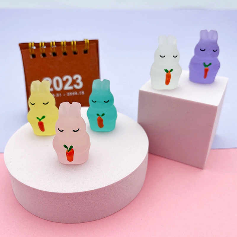 5pcs Cute Mini Luminous Resin Bunnies Ornament Glow In The Dark Miniature Figures Rabbit Micro Landscape Dollhouse Decoration
5pcs Cute Mini Luminous Resin Bunnies Ornament Glow In The Dark Miniature Figures Rabbit Micro Landscape Dollhouse Decoration