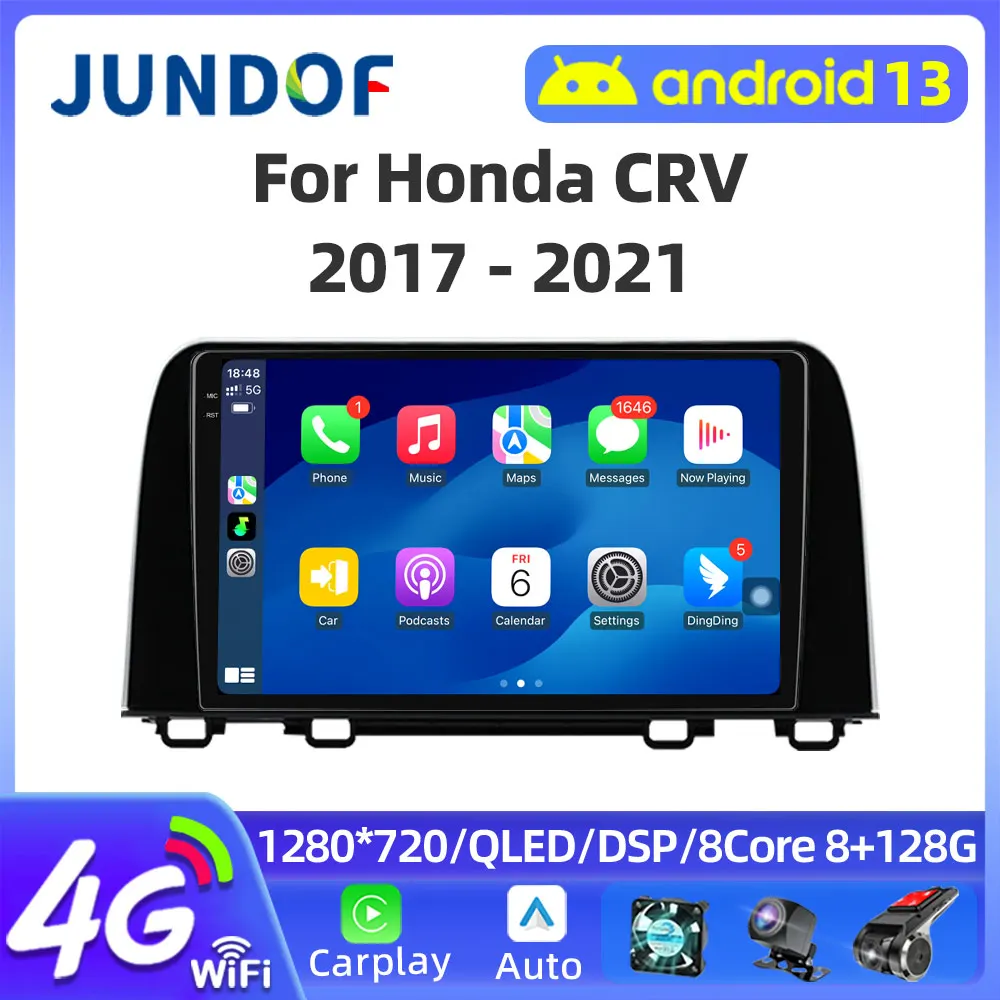 Автомобильное радио Android 13 для Honda CRV 2017 2018 2019 2020 2021 мультимедийный видеоплеер