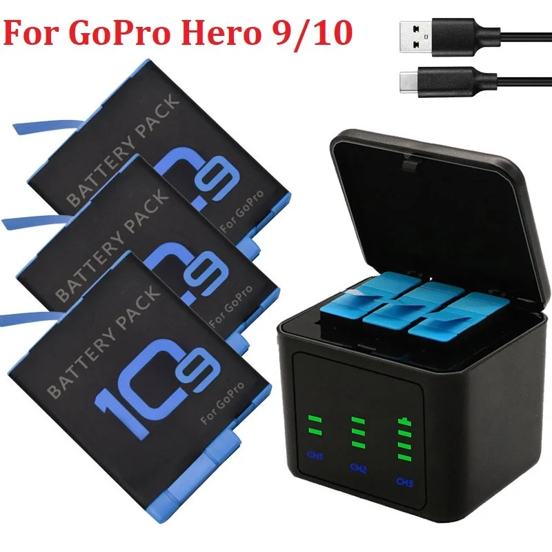 Чехол для зарядки аккумуляторов для GoPro Hero 10 9, 1850/2600 мАч, умная аккумуляторная батарея, коробка для хранения TF-карты, аксессуары для камеры Hero...
Чехол для зарядки аккумуляторов для GoPro Hero 10 9, 1850/2600 мАч, умная аккумуляторная батарея, коробка для хранения TF-карты, аксессуары для камеры Hero...