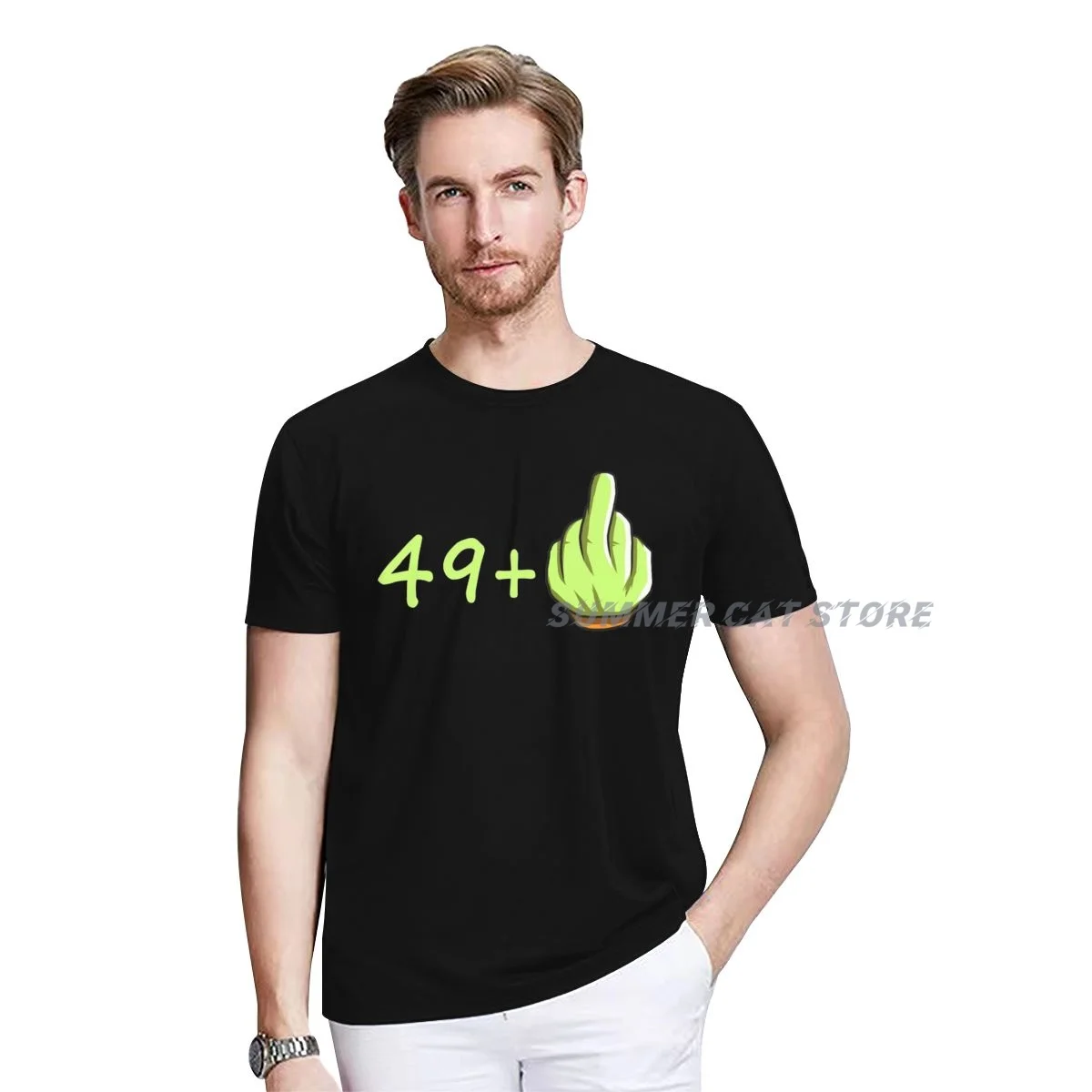 Birthday Gifts I Am 49 Plus 1 Middle Finger Equals 50 T-Shirt Pure Cotton Basic TShirt Men women
Birthday Gifts I Am 49 Plus 1 Middle Finger Equals 50 T-Shirt Pure Cotton Basic TShirt Men women