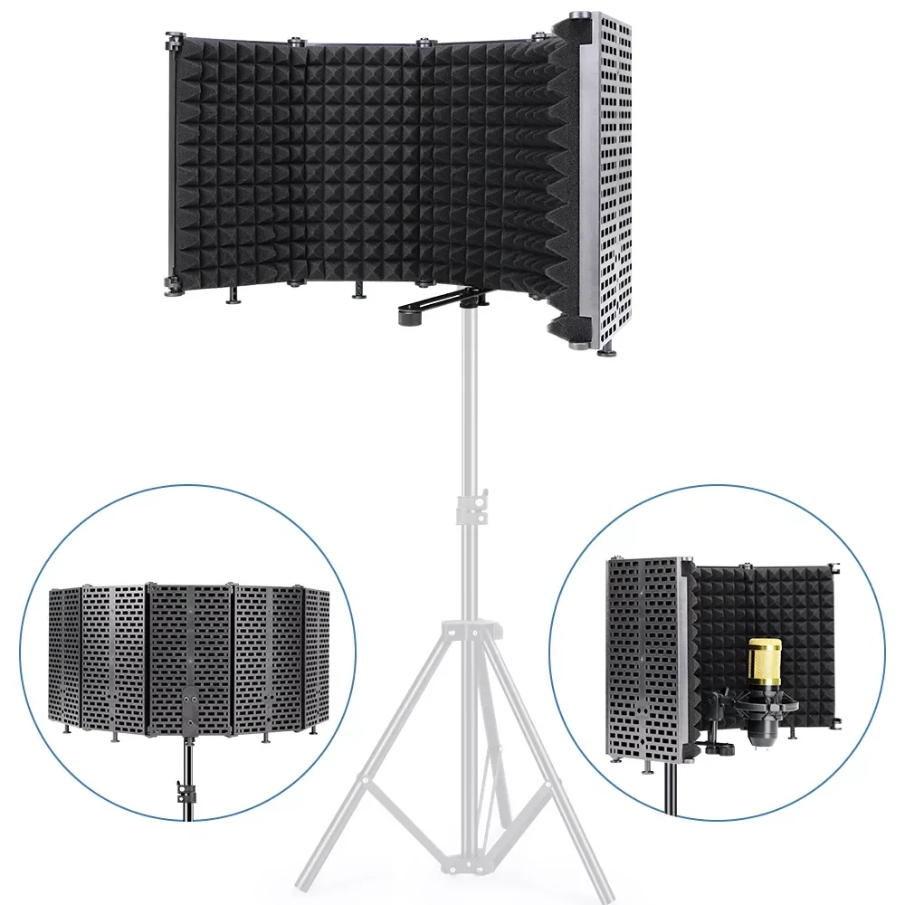 Broadcast studio Microphone Pop Filter Wind Screen Mic Shield Plate Foldable Isolation Shield for bm 800 Microphone
Broadcast studio Microphone Pop Filter Wind Screen Mic Shield Plate Foldable Isolation Shield for bm 800 Microphone