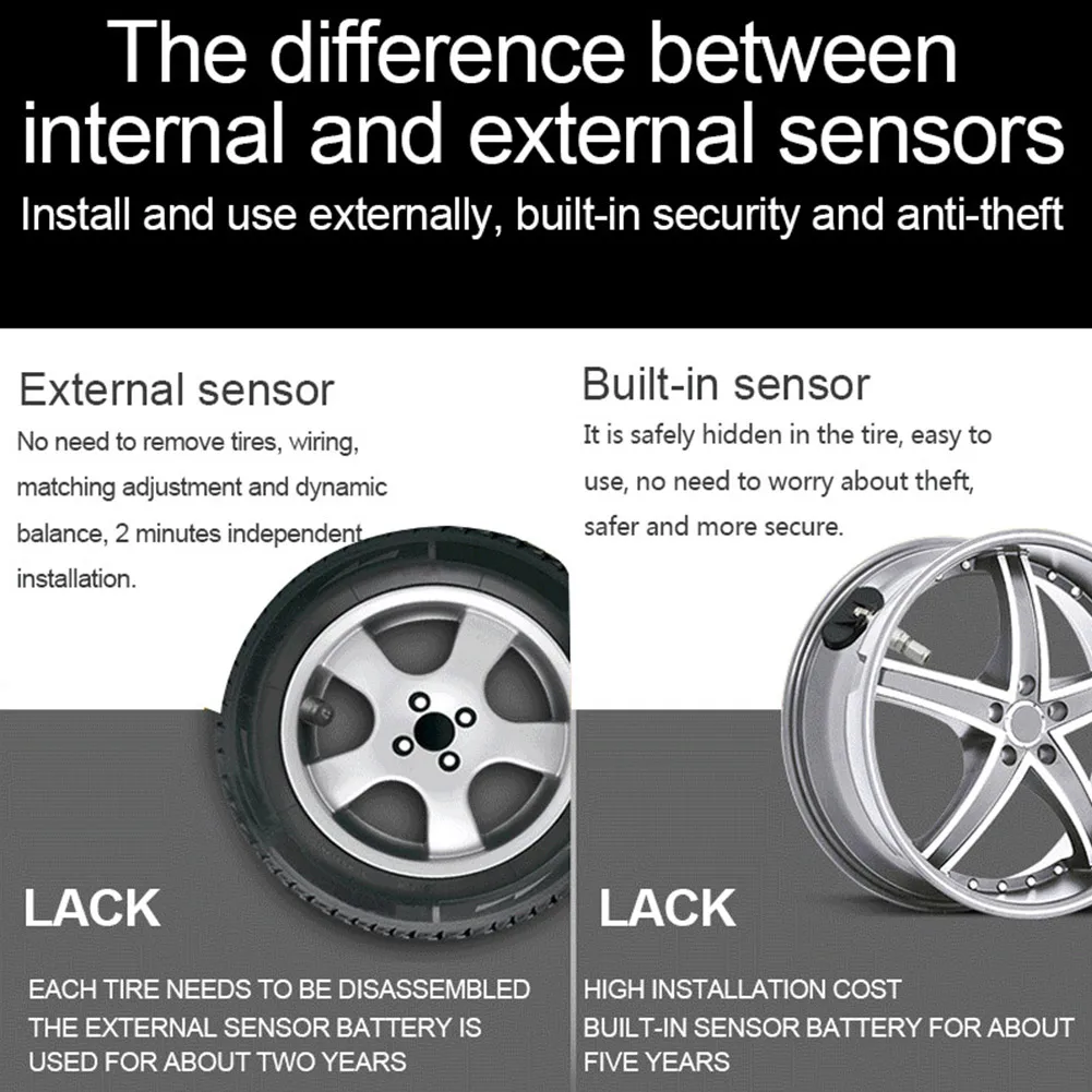 Car TPMS Tire Monitor Smart TPMS Tire Pressure Monitoring System 4 Sensors Automatic Safe Driving LCD Screen High-Quality
Car TPMS Tire Monitor Smart TPMS Tire Pressure Monitoring System 4 Sensors Automatic Safe Driving LCD Screen High-Quality