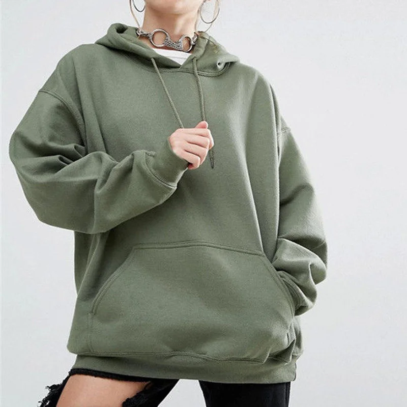 Women Cotton Long Sleeve Pullover Hooded Pocket Solid Sweatshirt Fashion Casual Spring Fall Winter Hoodies Classic Tops Simple
Women Cotton Long Sleeve Pullover Hooded Pocket Solid Sweatshirt Fashion Casual Spring Fall Winter Hoodies Classic Tops Simple